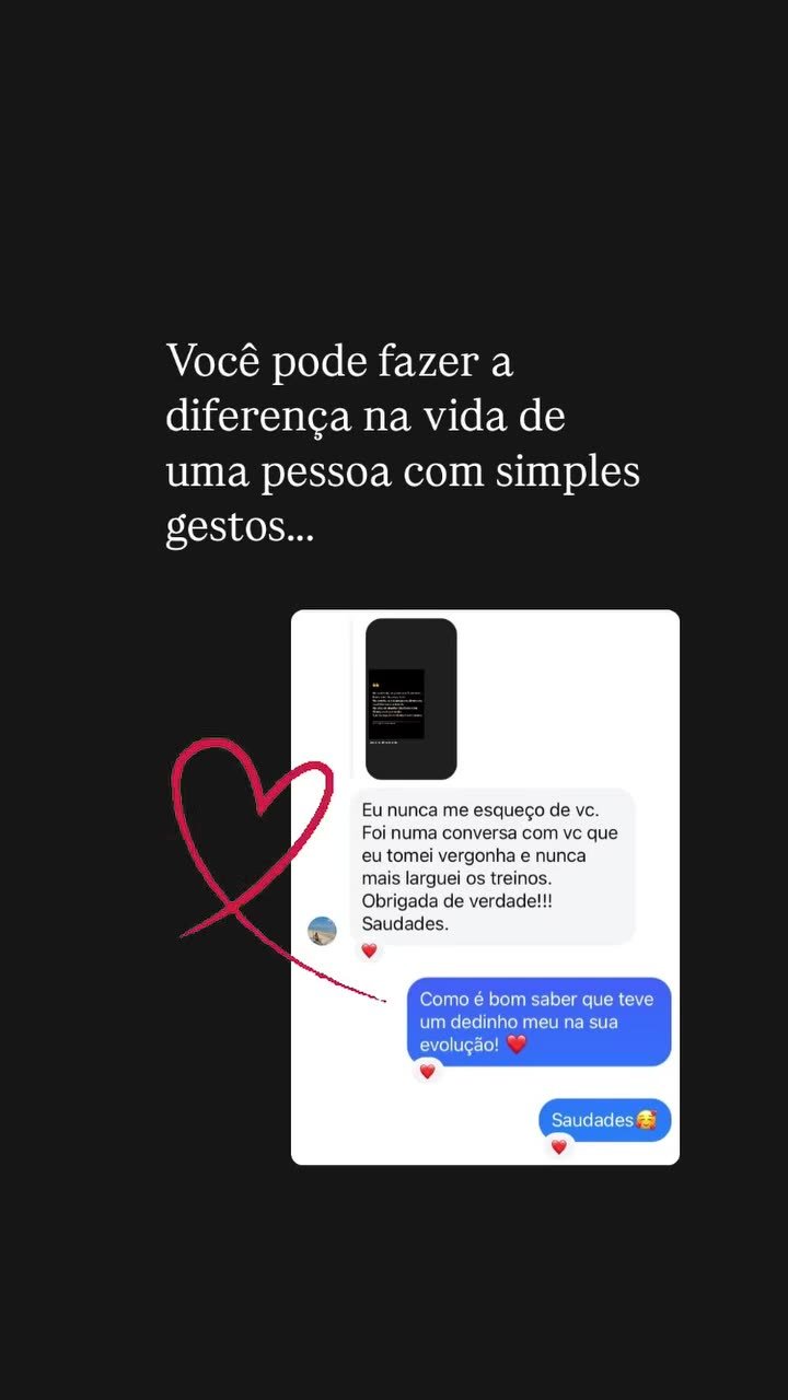 Vídeo com mensagem de cliente sobre mudança de hábitos